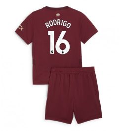 Kinderen Manchester City Derde Shirt 2024-2025 Rodri Hernandez #16 Korte Mouw (+ Korte broeken) online kopen