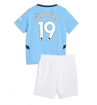 Kinderen Manchester City Thuisshirt 2024-2025 İlkay Gündoğan #19 Korte Mouw (+ Korte broeken) online kopen