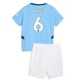 Kinderen Manchester City Thuisshirt 2024-2025 Nathan Aké #6 Korte Mouw (+ Korte broeken) online kopen