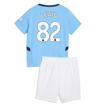 Kinderen Manchester City Thuisshirt 2024-2025 Rico Lewis #82 Korte Mouw (+ Korte broeken) online kopen