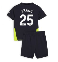 Kinderen Manchester City Uitshirt 2024-2025 Manuel Akanji #25 Korte Mouw (+ Korte broeken) online kopen