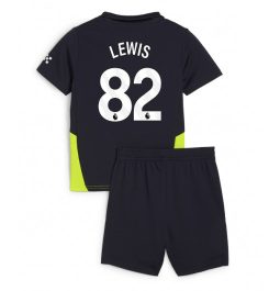 Kinderen Manchester City Uitshirt 2024-2025 Rico Lewis #82 Korte Mouw (+ Korte broeken) online kopen