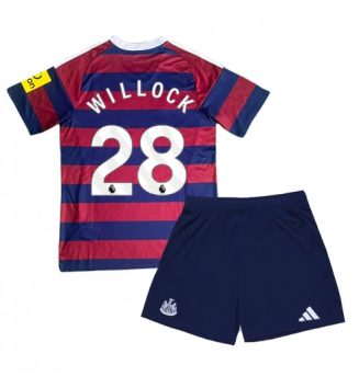 Kinderen Newcastle United Uitshirt 2024-2025 Joe Willock #28 Korte Mouw (+ Korte broeken) Kopen