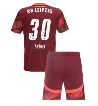 Kinderen RB Leipzig Uitshirt 2024-2025 Benjamin Šeško #30 Voetbalshirts Korte Mouw (+ Korte broeken) voordelig online kopen