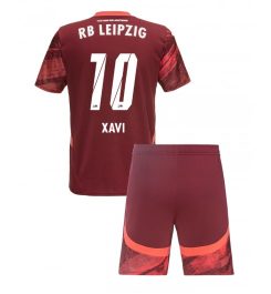 Kinderen RB Leipzig Uitshirt 2024-2025 Xavi Simons #10 Voetbalshirts Korte Mouw (+ Korte broeken) voordelig online kopen