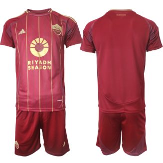 Nieuwste AS Roma Thuisshirt 2024-2025 Korte Mouw (+ Korte broeken) Kopen