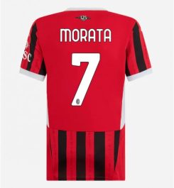 Nieuwste Dames AC Milan Thuisshirt 2024-2025 Alvaro Morata #7 korte mouw online kopen