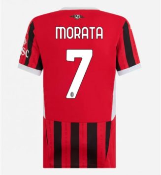 Nieuwste Dames AC Milan Thuisshirt 2024-2025 Alvaro Morata #7 korte mouw online kopen