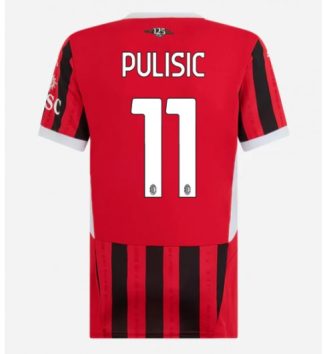 Nieuwste Dames AC Milan Thuisshirt 2024-2025 Christian Pulisic #11 korte mouw online kopen