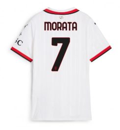 Nieuwste Dames AC Milan Uitshirt 2024-2025 Alvaro Morata #7 korte mouw online kopen