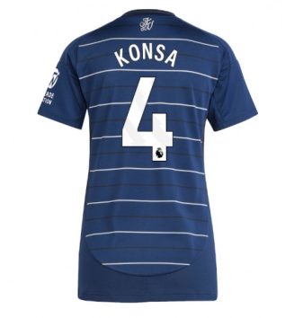 Nieuwste Dames Aston Villa Derde Shirt 2024-2025 Ezri Konsa #4 Korte Mouw Kopen-1