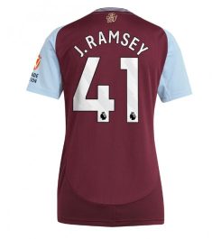 Nieuwste Dames Aston Villa Thuisshirt 2024-2025 Jacob Ramsey #41 Korte Mouw Kopen