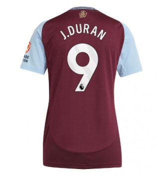 Nieuwste Dames Aston Villa Thuisshirt 2024-2025 Jhon Duran #9 Korte Mouw Kopen