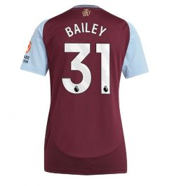 Nieuwste Dames Aston Villa Thuisshirt 2024-2025 Leon Bailey #31 Korte Mouw Kopen