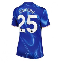 Nieuwste Dames Chelsea Thuisshirt 2024-2025 Moises Caicedo #25 korte mouw online kopen