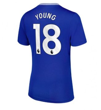 Nieuwste Dames Everton Thuisshirt 2024-2025 Ashley Young #18 Korte Mouw Kopen