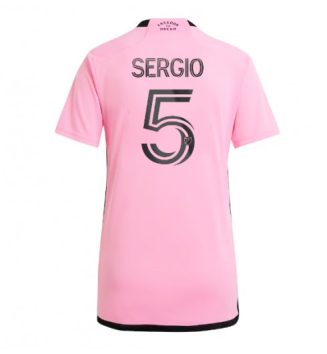 Nieuwste Dames Inter Miami Thuisshirt 2024-2025 Sergio Busquets #5 Korte Mouw Kopen