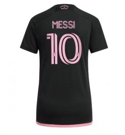 Nieuwste Dames Inter Miami Uitshirt 2024-2025 Lionel Messi #10 Korte Mouw Kopen