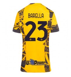 Nieuwste Dames Inter Milan Derde Shirt 2024-2025 Nicolo Barella #23 Korte Mouw