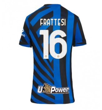 Nieuwste Dames Inter Milan Thuisshirt 2024-2025 Davide Frattesi #16 Korte Mouw