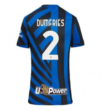 Nieuwste Dames Inter Milan Thuisshirt 2024-2025 Denzel Dumfries #2 Korte Mouw