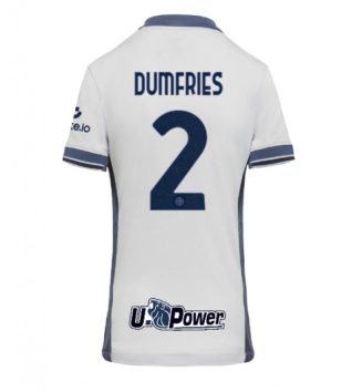 Nieuwste Dames Inter Milan Uitshirt 2024-2025 Denzel Dumfries #2 Korte Mouw