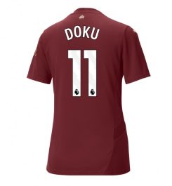 Nieuwste Dames Manchester City Derde Shirt 2024-2025 Jeremy Doku #11 korte mouw online kopen