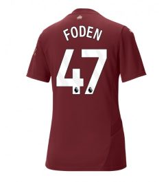 Nieuwste Dames Manchester City Derde Shirt 2024-2025 Phil Foden #47 korte mouw online kopen