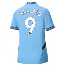 Nieuwste Dames Manchester City Thuisshirt 2024-2025 Erling Haaland #9 korte mouw online kopen