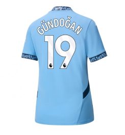 Nieuwste Dames Manchester City Thuisshirt 2024-2025 İlkay Gündoğan #19 korte mouw online kopen