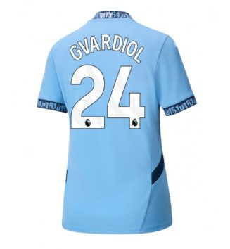 Nieuwste Dames Manchester City Thuisshirt 2024-2025 Josko Gvardiol #24 korte mouw online kopen-1