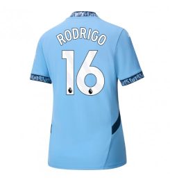 Nieuwste Dames Manchester City Thuisshirt 2024-2025 Rodri Hernandez #16 korte mouw online kopen