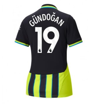 Nieuwste Dames Manchester City Uitshirt 2024-2025 İlkay Gündoğan #19 korte mouw online kopen