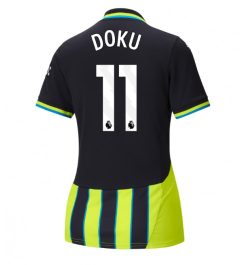 Nieuwste Dames Manchester City Uitshirt 2024-2025 Jeremy Doku #11 korte mouw online kopen