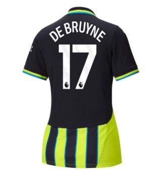 Nieuwste Dames Manchester City Uitshirt 2024-2025 Kevin De Bruyne #17 korte mouw online kopen