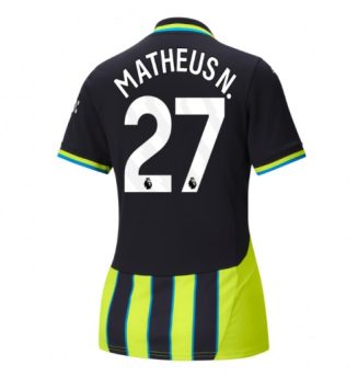 Nieuwste Dames Manchester City Uitshirt 2024-2025 Matheus Nunes #27 korte mouw online kopen