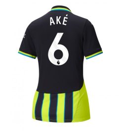 Nieuwste Dames Manchester City Uitshirt 2024-2025 Nathan Aké #6 korte mouw online kopen