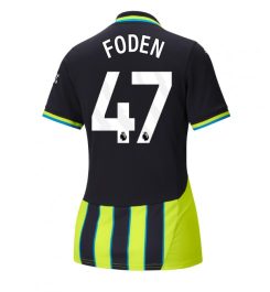 Nieuwste Dames Manchester City Uitshirt 2024-2025 Phil Foden #47 korte mouw online kopen