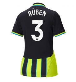 Nieuwste Dames Manchester City Uitshirt 2024-2025 Ruben Dias #3 korte mouw online kopen