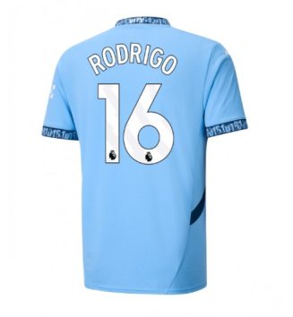 Nieuwste Manchester City Thuisshirt 2024-2025 Rodri Hernandez #16 korte mouw online kopen