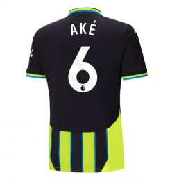 Nieuwste Manchester City Uitshirt 2024-2025 Nathan Aké #6 korte mouw online kopen