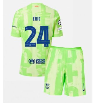 Goedkope Barcelona Derde Shirt 2024-2025 Kids Eric Garcia #24 Korte Mouw (+ Korte broeken) Kopen