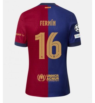 Goedkope Barcelona Thuisshirt 2024-2025 Fermin Lopez #16 Korte Mouw Kopen