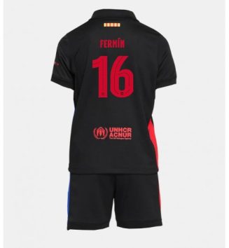 Goedkope Barcelona Uitshirt 2024-2025 Kids Fermin Lopez #16 Korte Mouw (+ Korte broeken) Kopen