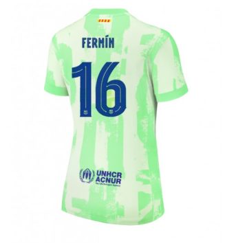 Goedkope Dames Barcelona Derde Shirt 2024-2025 Fermin Lopez #16 Korte Mouw Kopen