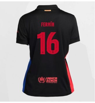 Goedkope Dames Barcelona Uitshirt 2024-2025 Fermin Lopez #16 Korte Mouw Kopen