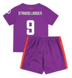 Goedkope Wolves Derde Shirt 2024-2025 Kids Jorgen Strand Larsen #9 Korte Mouw (+ Korte broeken) Kopen