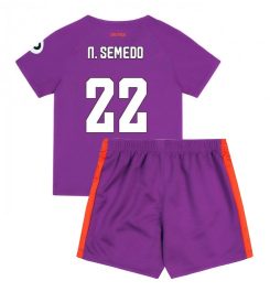 Goedkope Wolves Derde Shirt 2024-2025 Kids Nelson Semedo #22 Korte Mouw (+ Korte broeken) Kopen