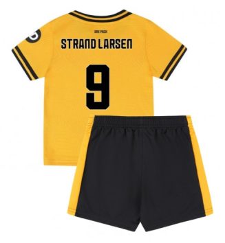 Goedkope Wolves Thuisshirt 2024-2025 Kids Jorgen Strand Larsen #9 Korte Mouw (+ Korte broeken) Kopen