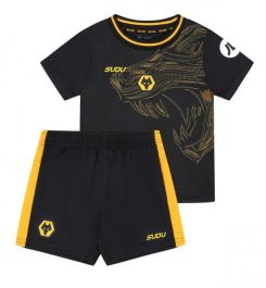 Goedkope Wolves Uitshirt 2024-2025 Kids Joao Gomes #8 Korte Mouw (+ Korte broeken) Kopen-1